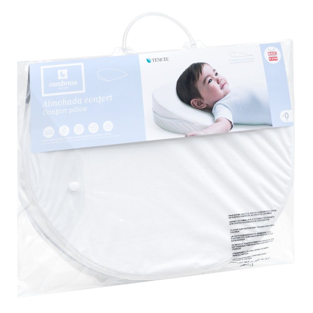 Almohada Confort Mini 37X29X8 Cm Liso E Blanco Cambrass - Imagen 6