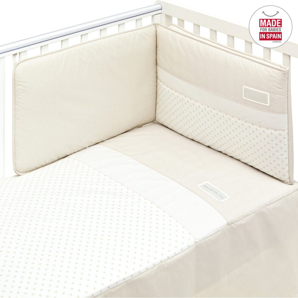 Jgo Colcha I/V+Prot. (Cuna 70) 70X140 Cm Star Beige Cambrass - Imagen 2