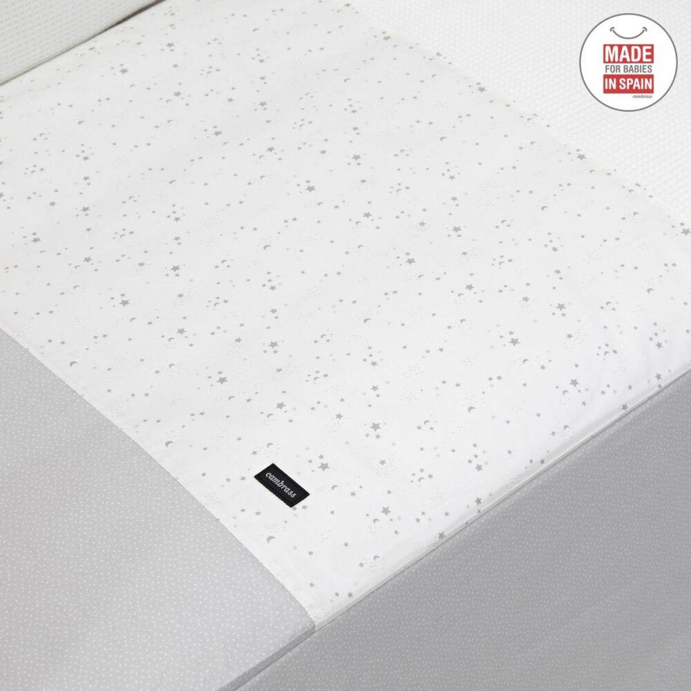 Jgo 2 Pcs.Colcha I-V. Cuna 70 Sky Gris 70X140X3 Cm Cambrass - Imagen 4