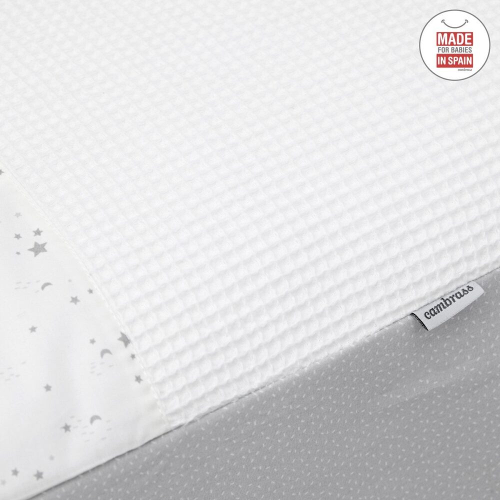 Jgo 2 Pcs.Colcha I-V. Cuna 70 Sky Gris 70X140X3 Cm Cambrass - Imagen 5