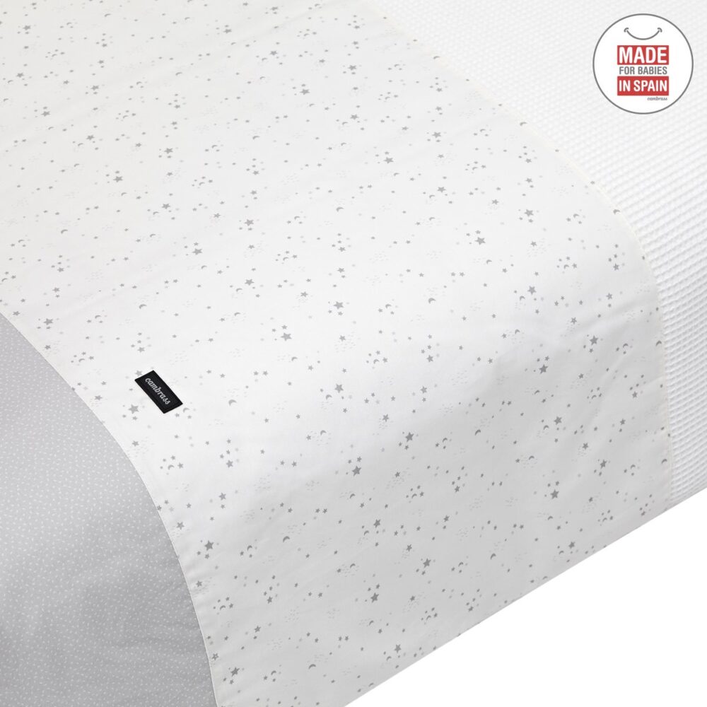 Jgo 2 Pcs.F.Nordica Cuna 70 Sky Gris 110X170X3 Cm Cambrass - Imagen 3