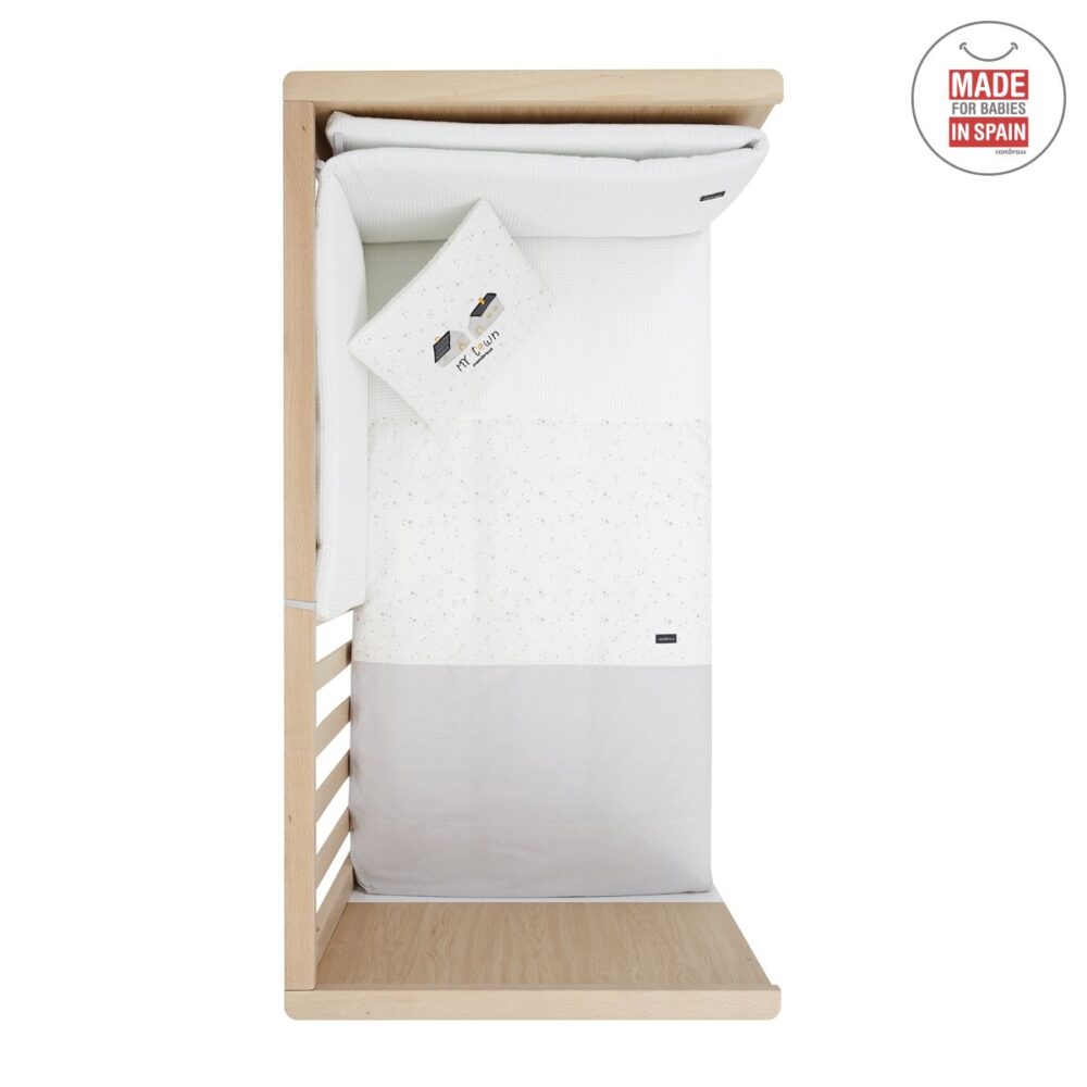 Jgo 2 Pcs.F.Nordica Cuna 70 Sky Gris 110X170X3 Cm Cambrass - Imagen 5