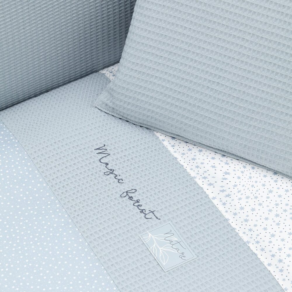 Jgo 2 Pcs.F.Nordica Cuna 70 Forest Azul 110X170X3 Cm Cambrass - Imagen 4