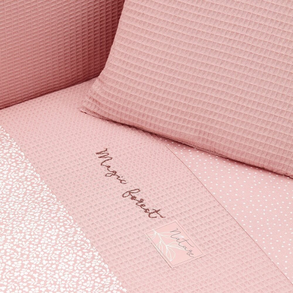 Jgo 2 Pcs.F.Nordica Cuna 70 Forest Rosa 110X170X3 Cm Cambrass - Imagen 4