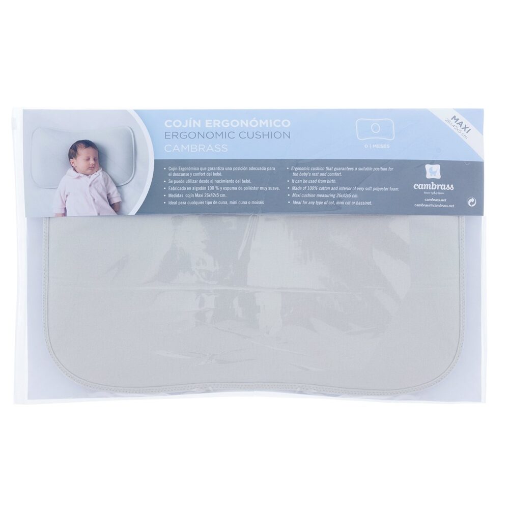 Cojin Ergonómico Maxi 26X42X5 Cm Basic Gris Cambrass - Imagen 5