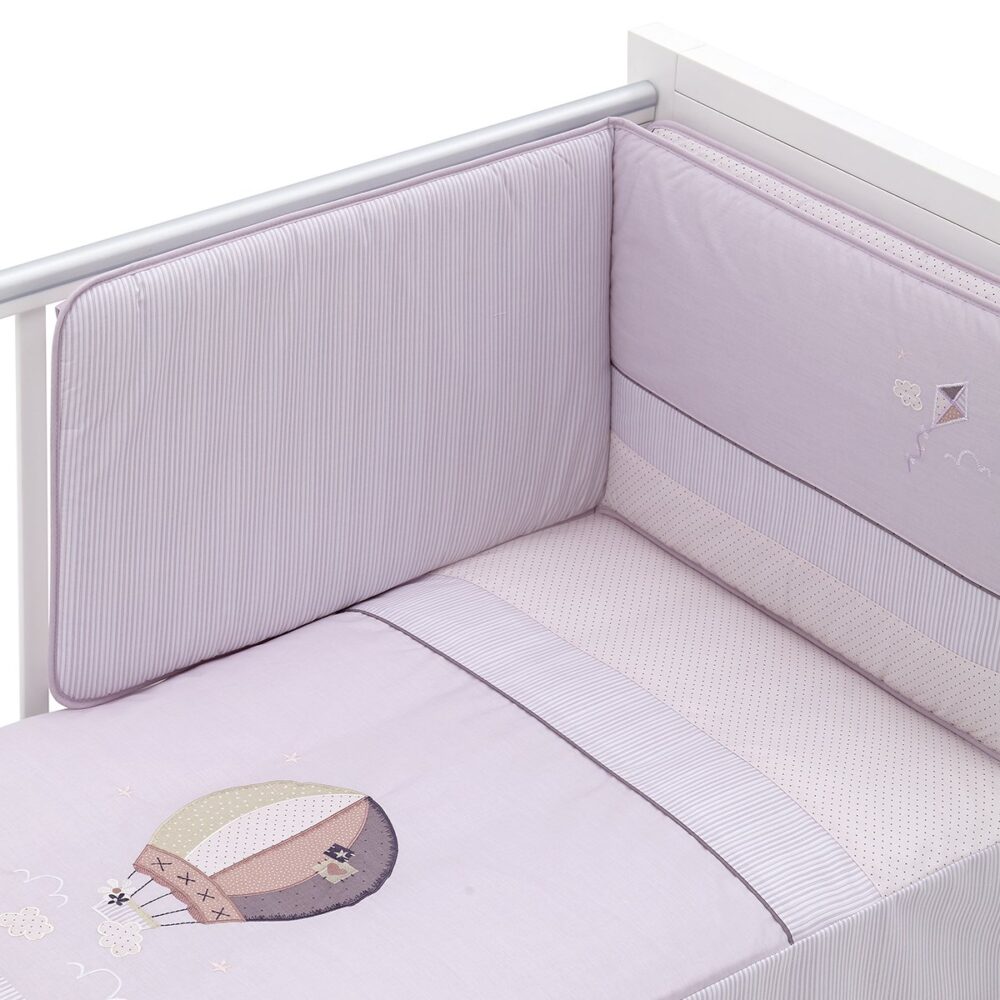 Jgo Colcha I/V+Prot. (Cuna 60) 60X120 Cm Lavanda Malva Cambrass - Imagen 3