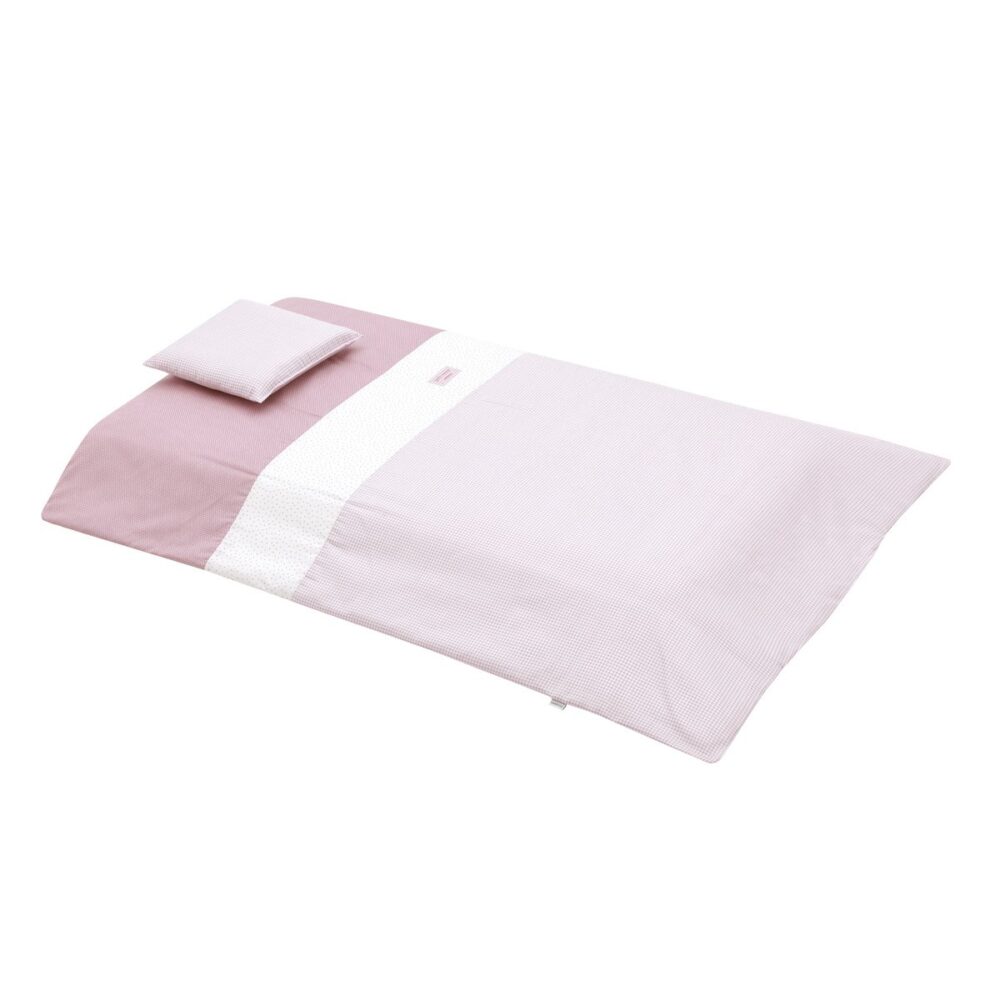 Jgo 2 Pcs.F.Nordica Cuna 70 Vichy10 Rosa 110X170X3 Cm Cambrass - Imagen 2