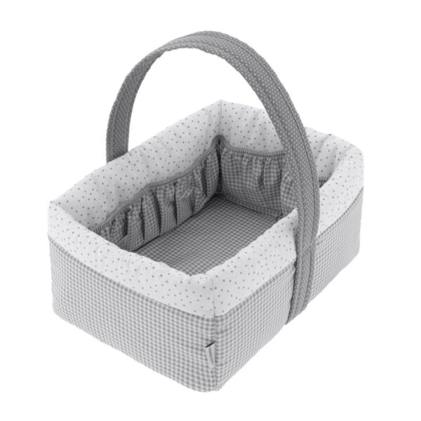 Cesta Canastilla 22.5X29X29 Cm Vichy10 Gris Cambrass