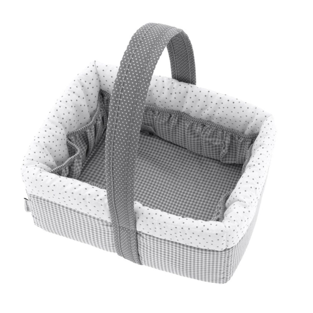 Cesta Canastilla 22.5X29X29 Cm Vichy10 Gris Cambrass - Imagen 2