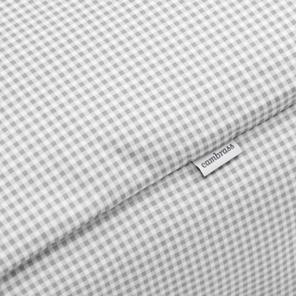 Jgo 2 Pcs.Colcha I-V. Cuna 70 Vichy10 Gris 70X140X3 Cm Cambrass - Imagen 5