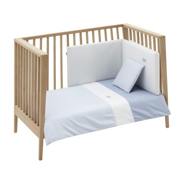 Jgo 2 Pcs.F.Nordica Cuna 70 Vichy10 Celeste 110X170X3 Cm Cambrass