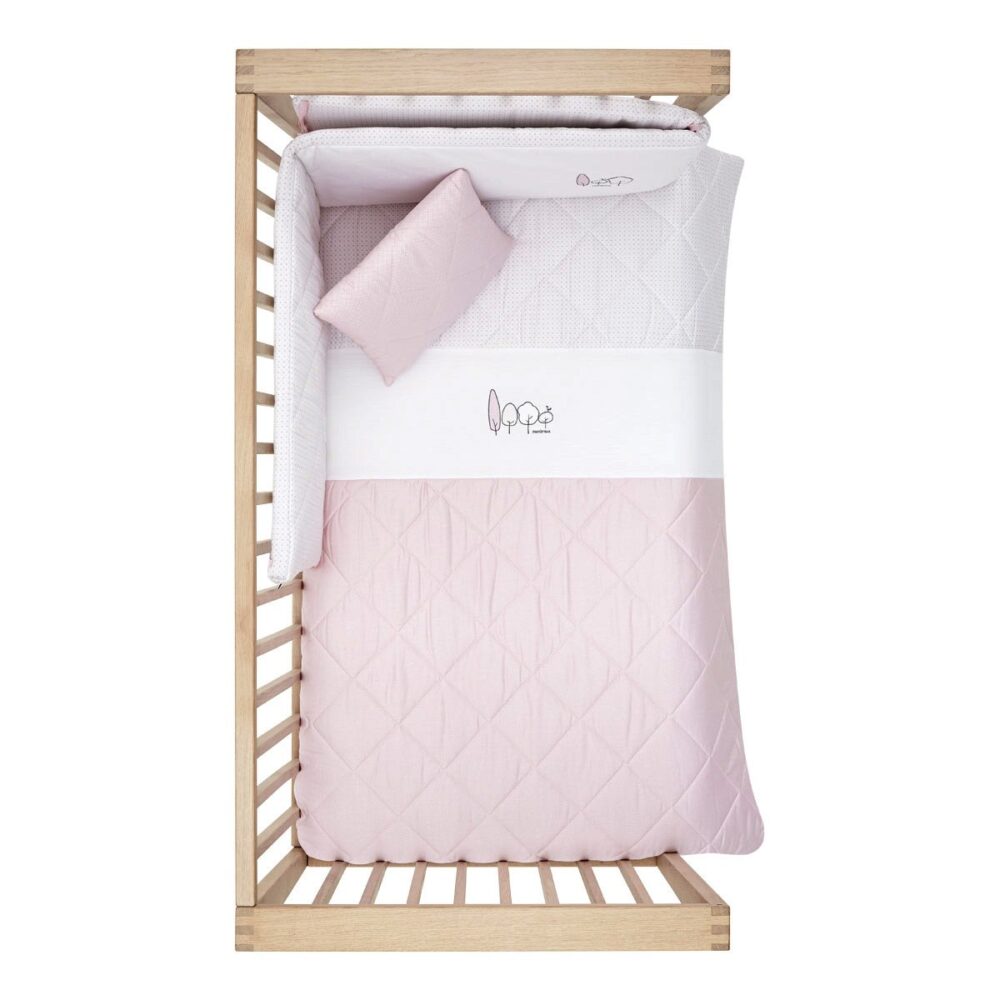 Jgo 2 Pcs.F.Nordica Cuna 70 Essentia Rosa 110X170X3 Cm Cambrass - Imagen 5