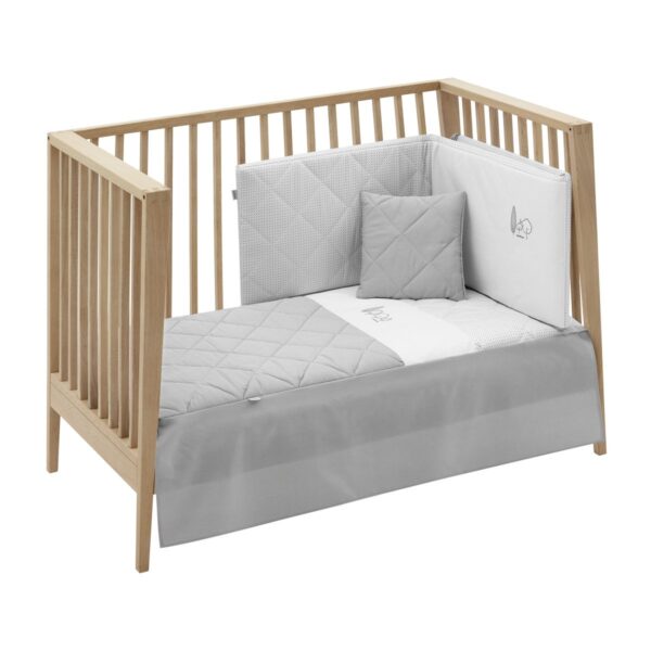 Jgo 2 Pcs.Colcha I-V. Cuna 70 Essentia Gris 70X140X3 Cm Cambrass