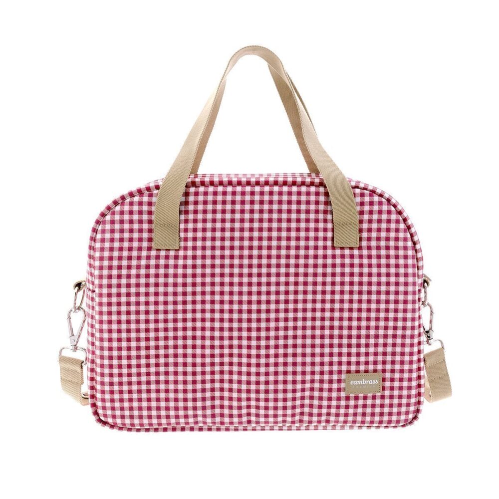 Bolso Maternal Prome Vichy Rojo 18X41X31 Cm Cambrass
