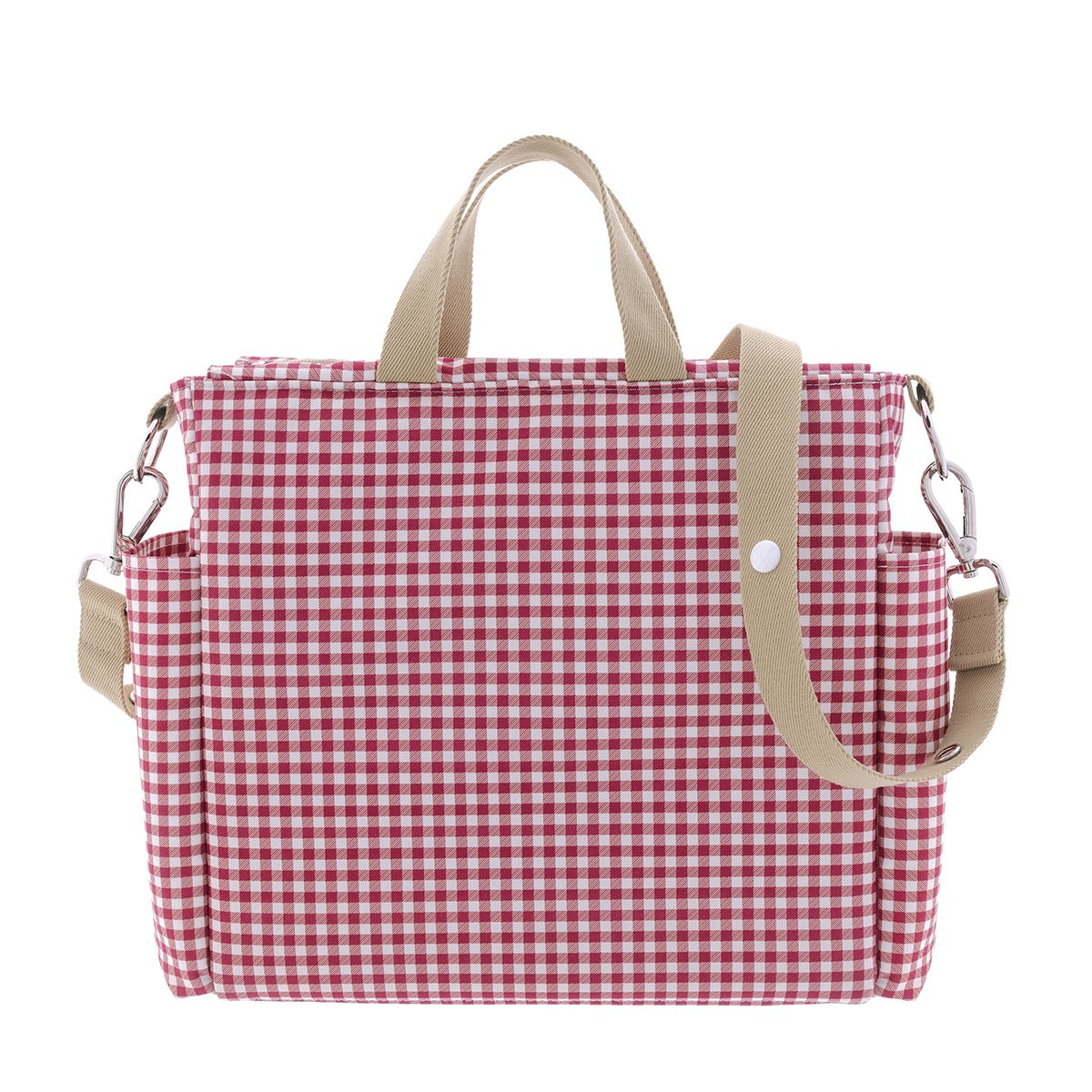 Bolso Maternal Pack Vichy Rojo 16X43X37 Cm Cambrass - Imagen 2