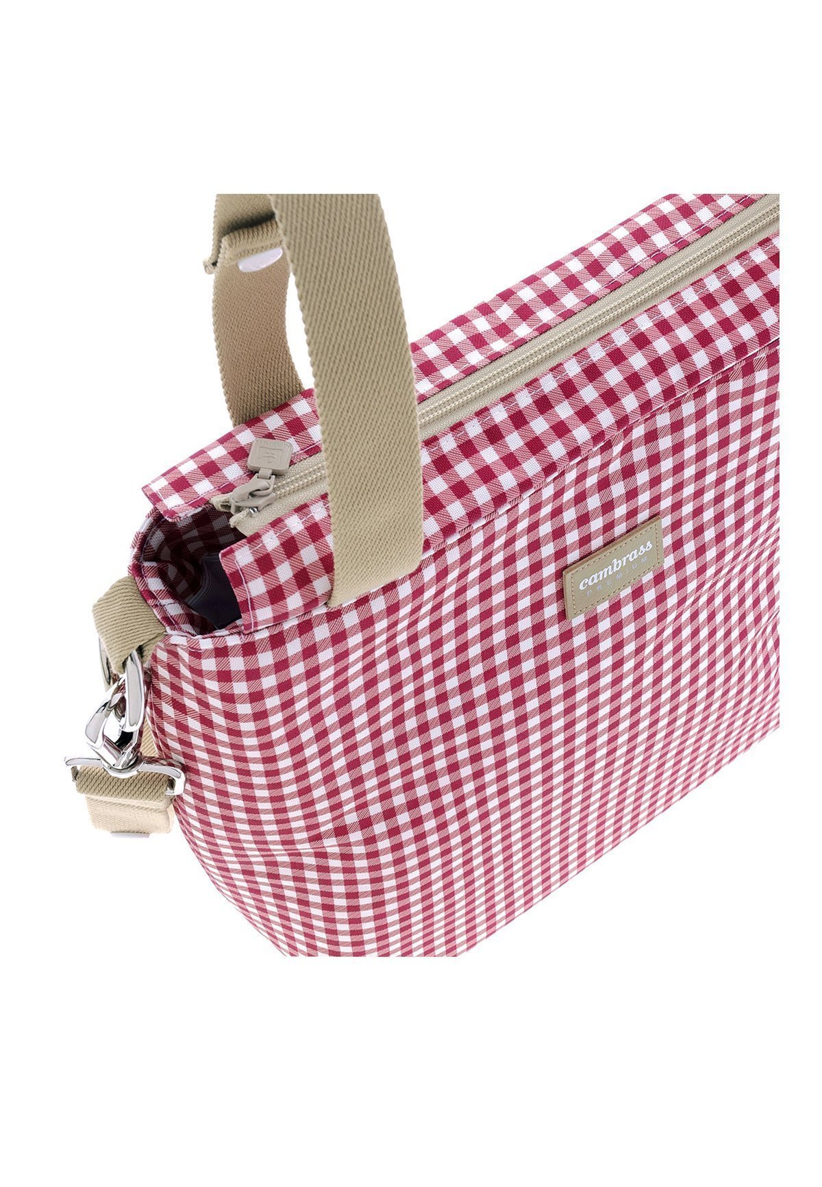 Bolso Talega Vichy Rojo 12X40X35 Cm Cambrass - Imagen 5