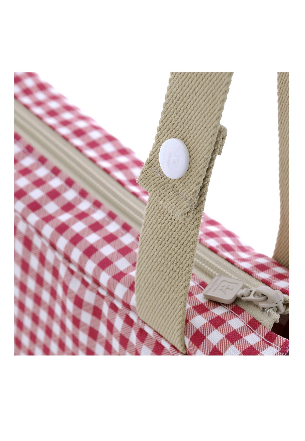 Bolso Talega Vichy Rojo 12X40X35 Cm Cambrass - Imagen 6