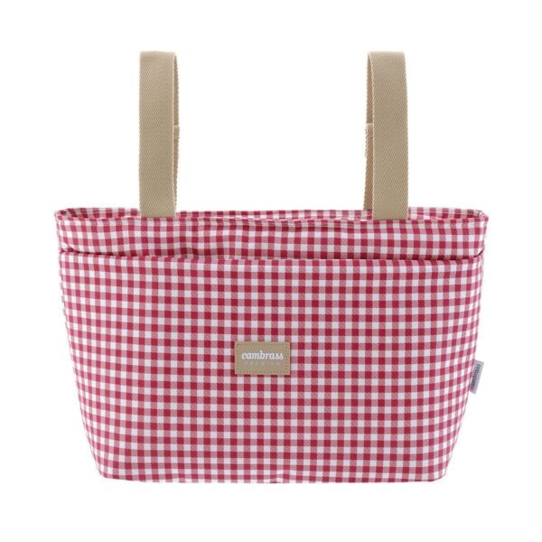 Bolso Organizador Vichy Rojo 13X38X20 Cm Cambrass