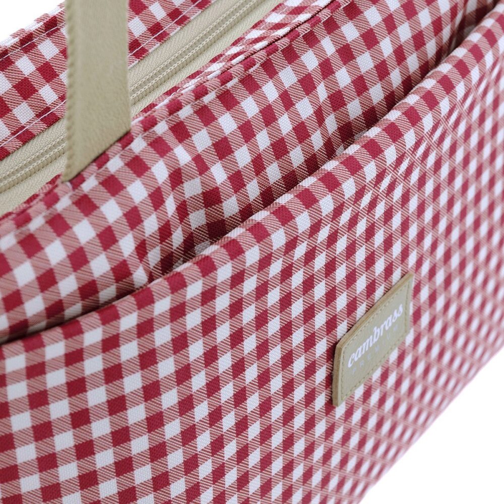 Bolso Organizador Vichy Rojo 13X38X20 Cm Cambrass - Imagen 5