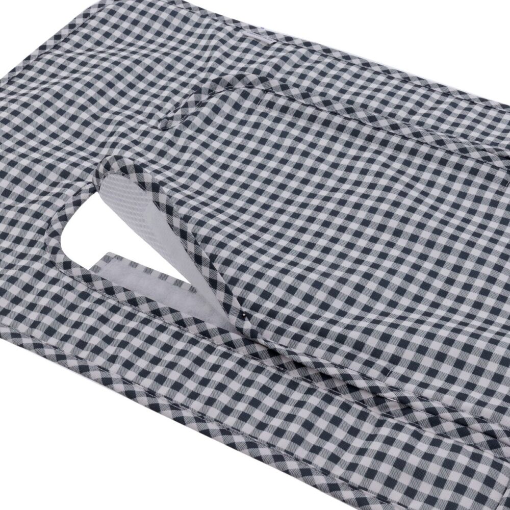 Colchoneta Silla Universal Vichy Negro 35X85X1 Cm Cambrass - Imagen 3