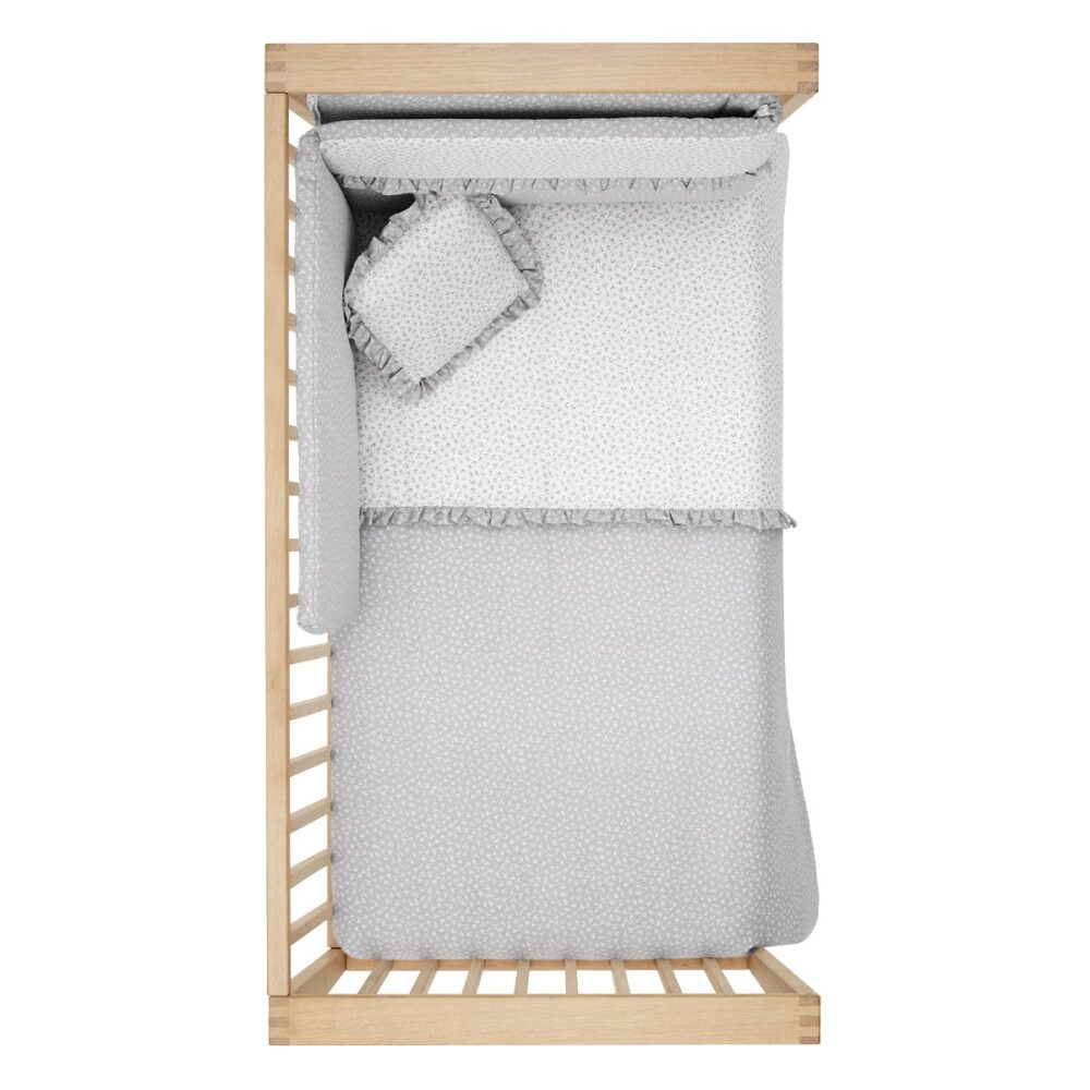 Jgo 2 Pcs.Colcha I-V. Cuna 70 Liberty Gris 70X140X3 Cm Cambrass - Imagen 3
