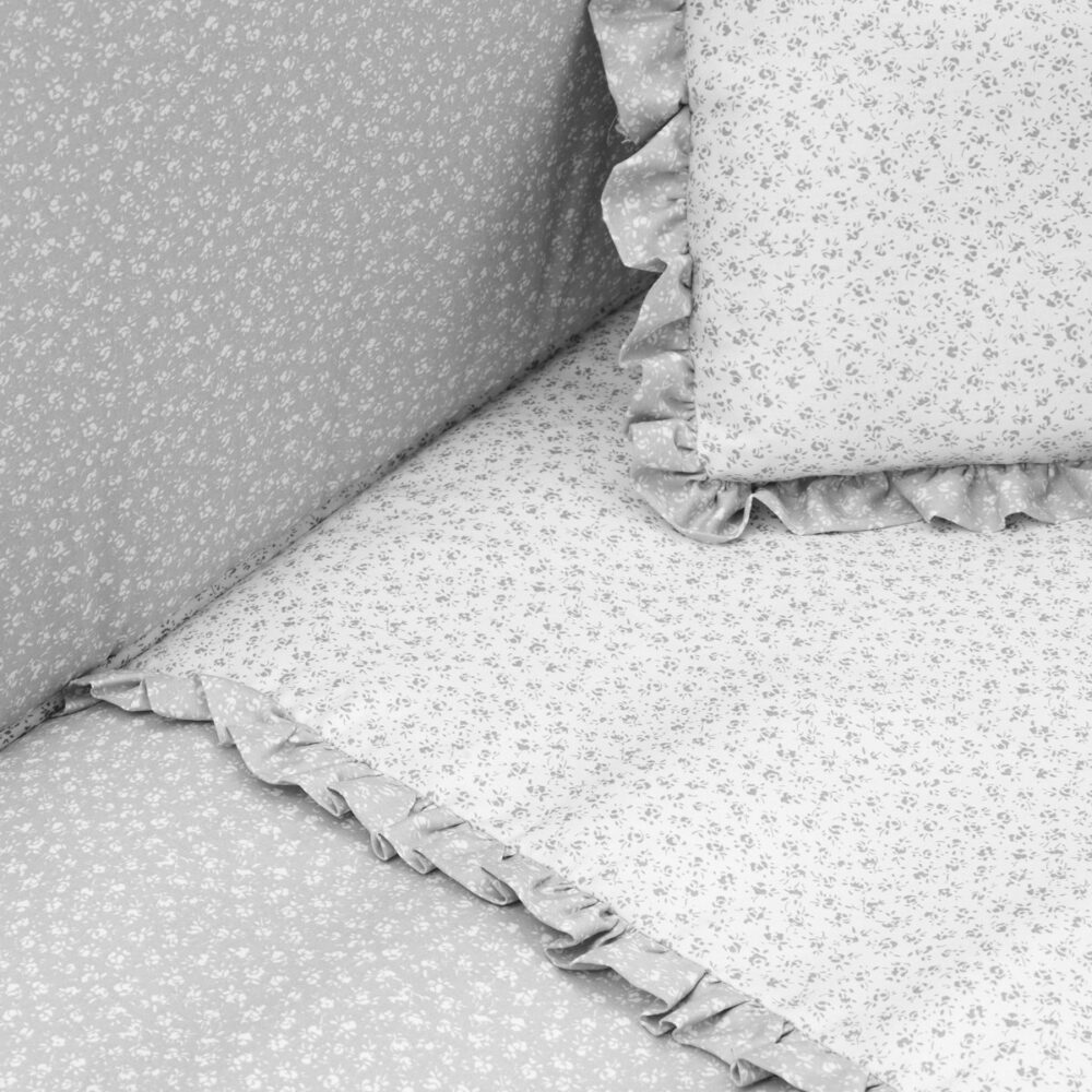 Jgo 2 Pcs.Colcha I-V. Cuna 70 Liberty Gris 70X140X3 Cm Cambrass - Imagen 4