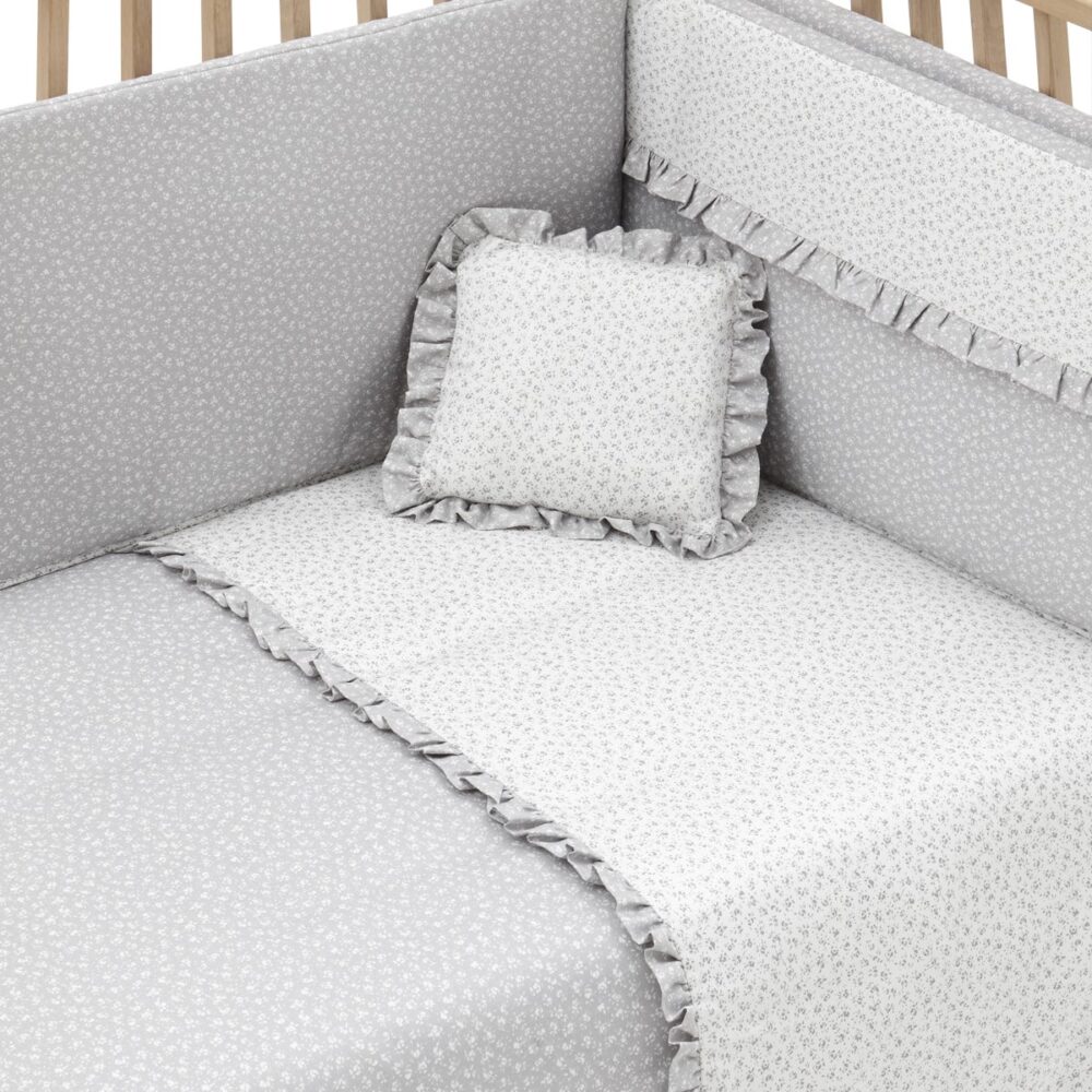 Jgo 2 Pcs.F.Nordica Cuna 70 Liberty Gris 110X170X3 Cm Cambrass - Imagen 3