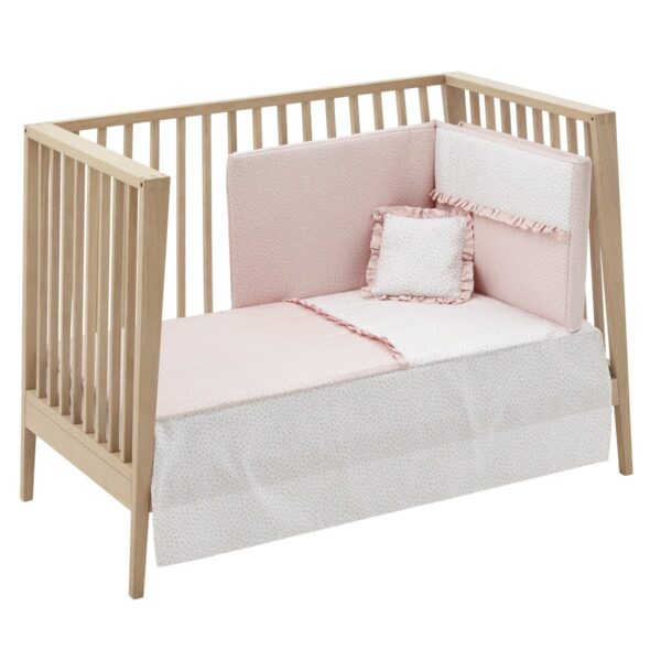 Jgo 2 Pcs.Colcha I-V. Cuna 60 Liberty Rosa 60X120X3 Cm Cambrass