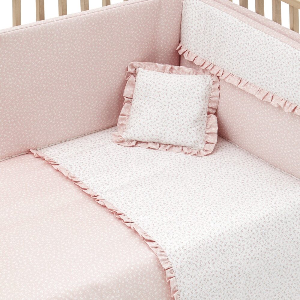 Jgo 2 Pcs.F.Nordica Cuna 60 Liberty Rosa 100X140X3 Cm Cambrass - Imagen 3