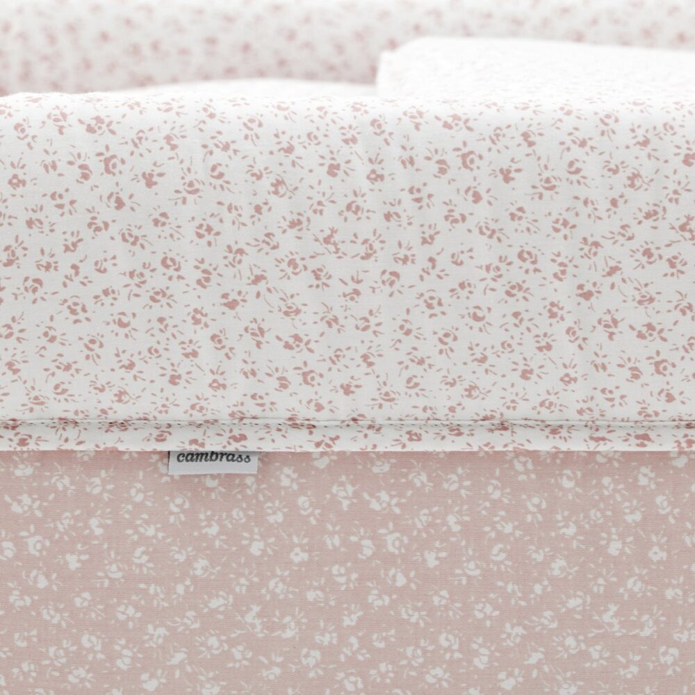 Minicuna Tijera Madera Liberty Rosa/Bco 55X87X74 Cm Cambrass - Imagen 5