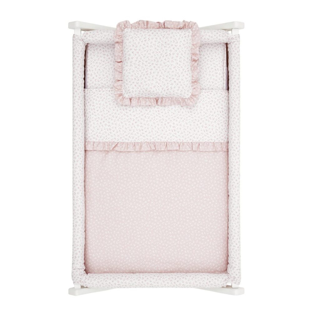 Minicuna Tijera Madera Liberty Rosa/Bco 55X87X74 Cm Cambrass - Imagen 6