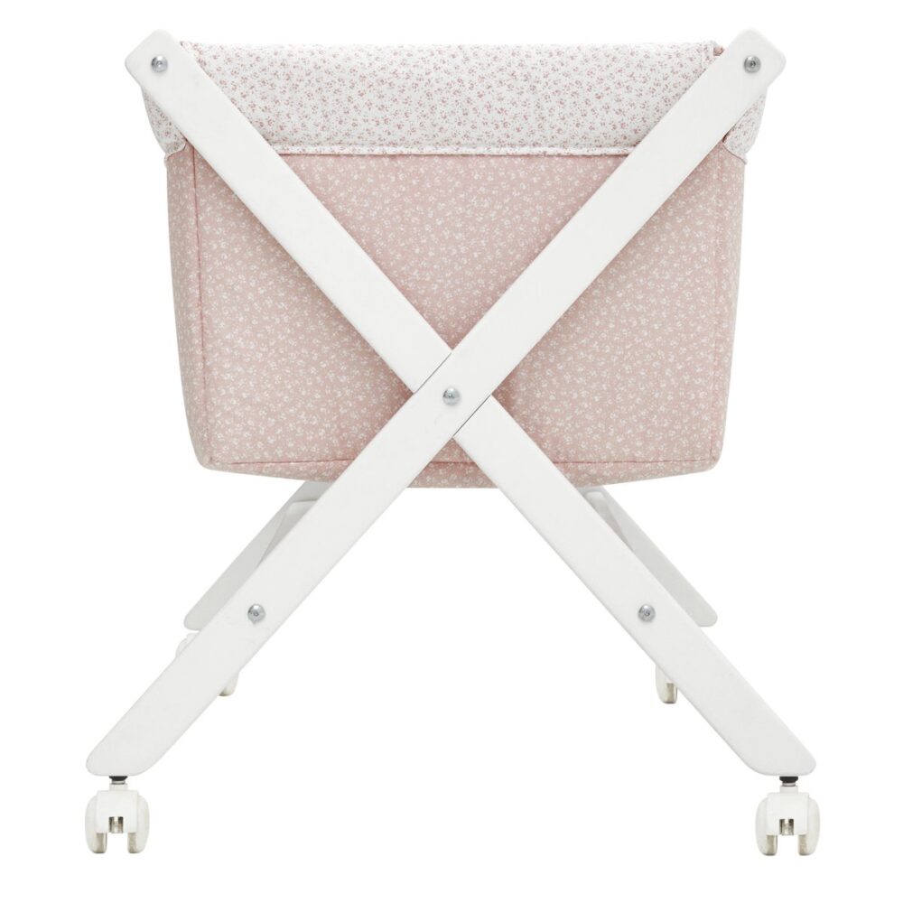 Minicuna Tijera Madera Liberty Rosa/Bco 55X87X74 Cm Cambrass - Imagen 7