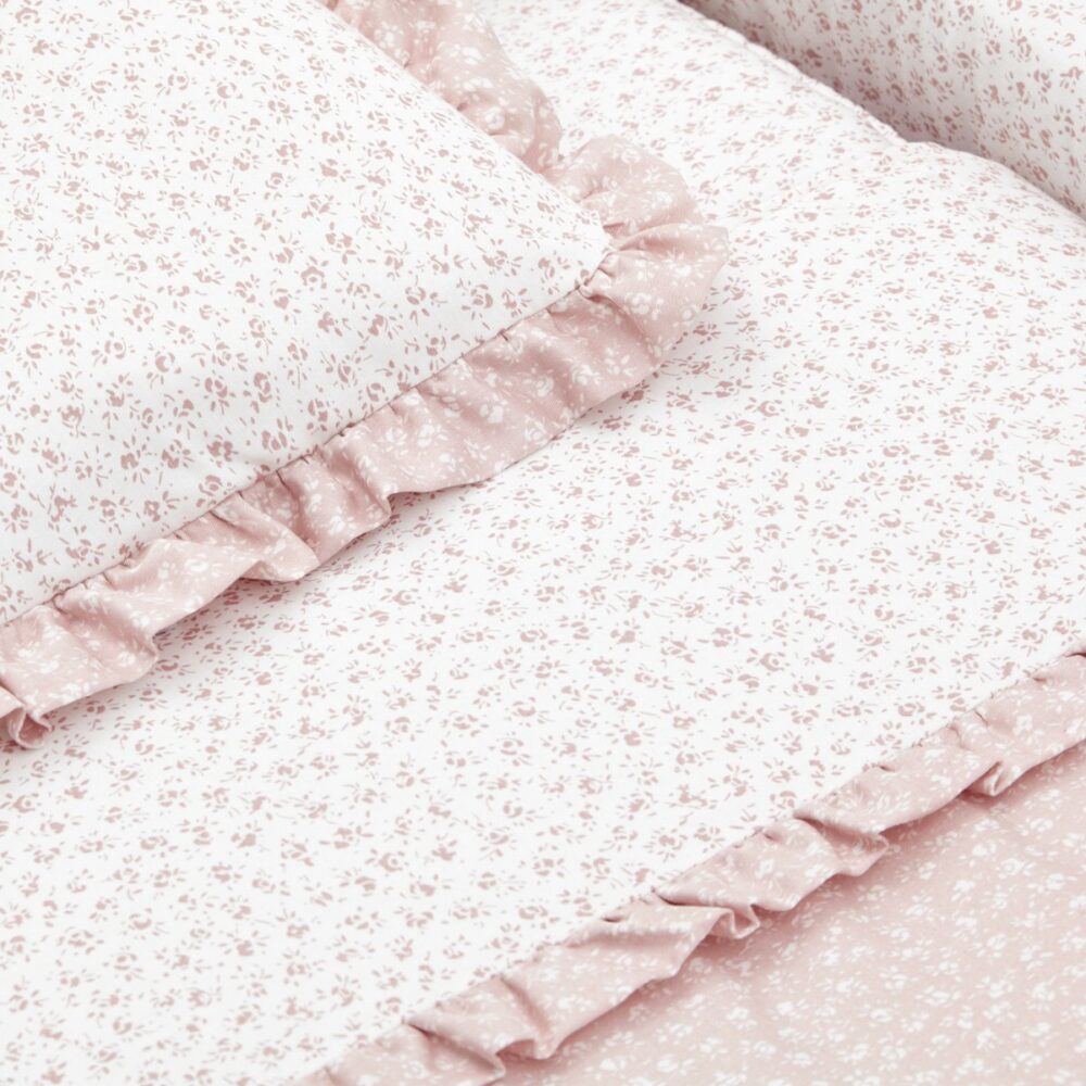 Minicuna Tijera Madera Liberty Rosa/Natural 55X87X74 Cm Cambrass - Imagen 4