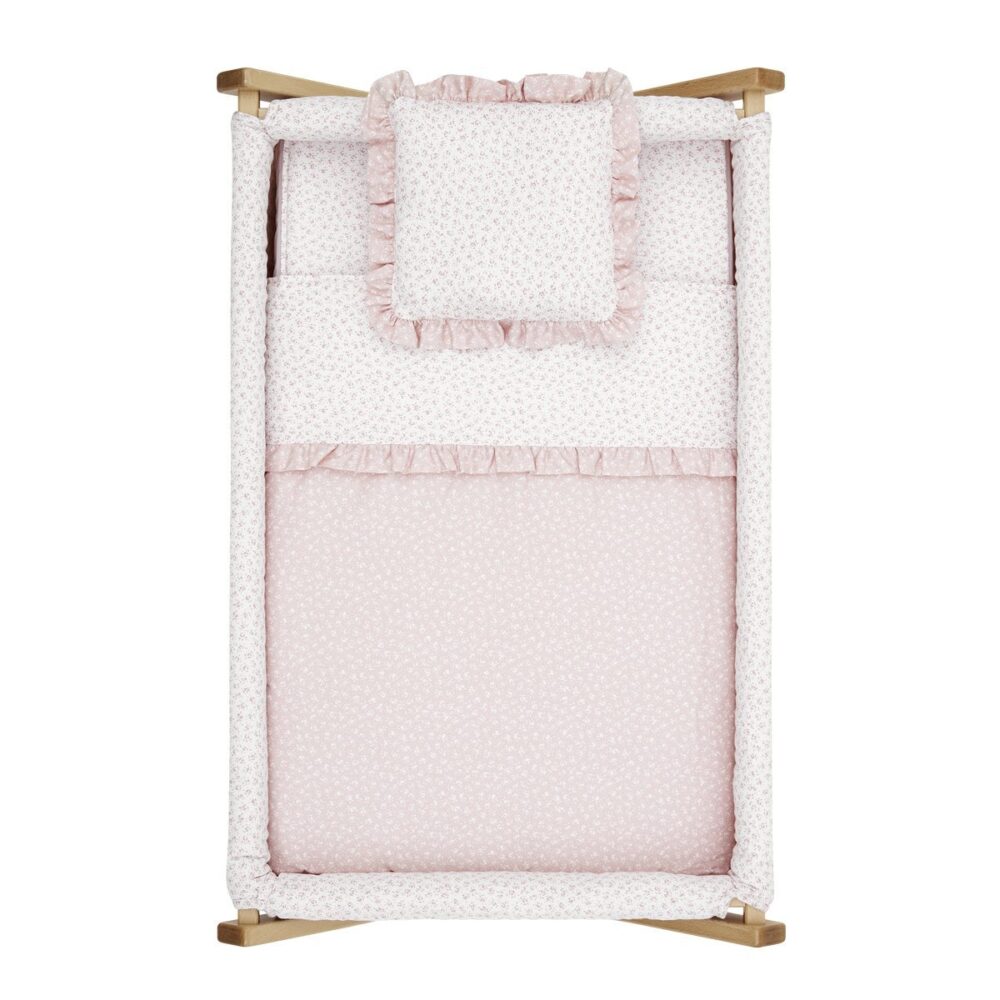 Minicuna Tijera Madera Liberty Rosa/Natural 55X87X74 Cm Cambrass - Imagen 6
