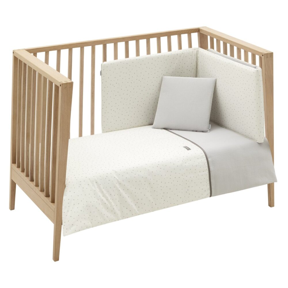 Jgo 2 Pcs.F.Nordica Cuna 70 Magia Gris 110X170X3 Cm Cambrass - Imagen 2