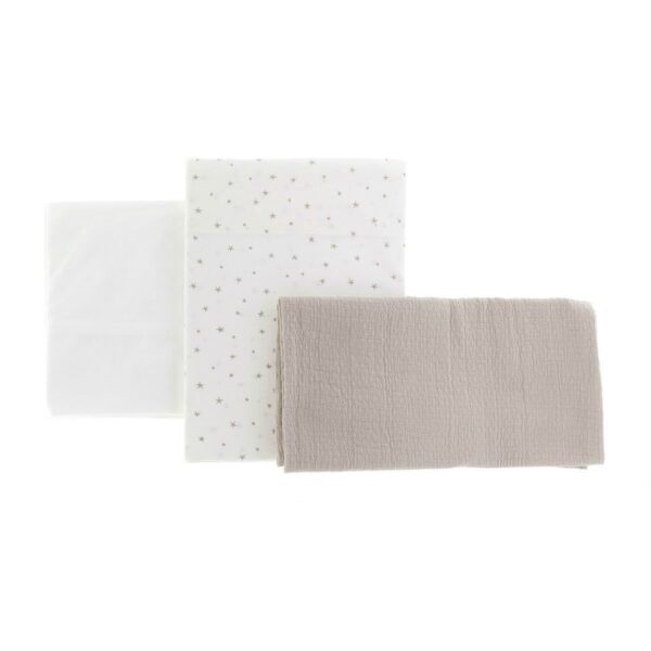 Sabana Moises/Carro 3 Pcs 80X120X1 Cm Magia Beige Cambrass