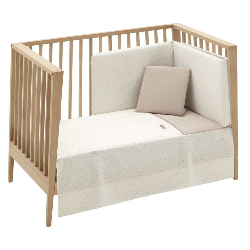 Jgo 2 Pcs.Colcha I-V. Cuna 60 Magia Beige 60X120X3 Cm Cambrass - Imagen 2
