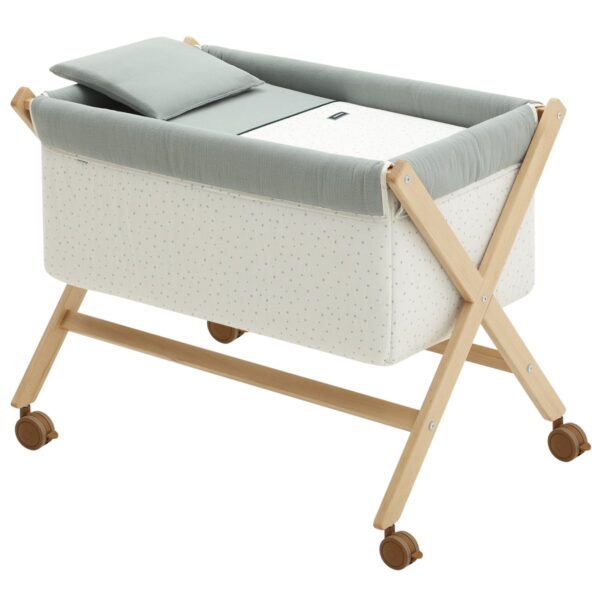 Minicuna Tijera Madera Magia Verde/Natural 55X87X74 Cm Cambrass