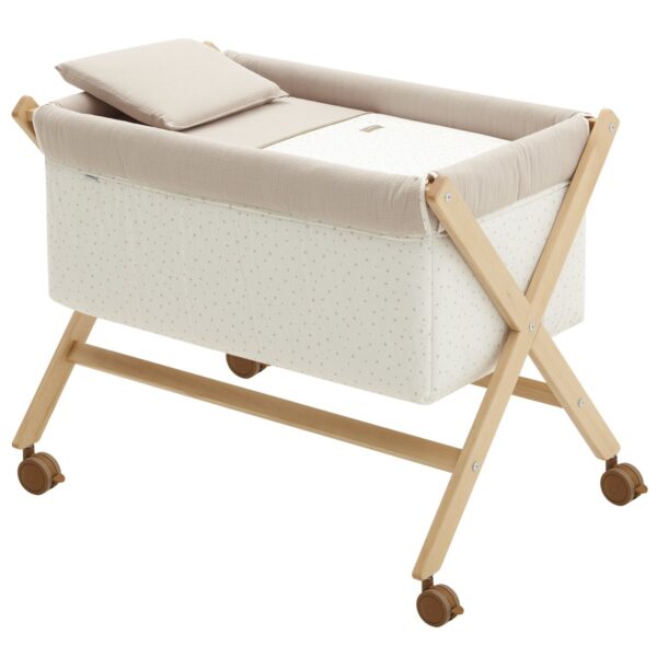 Minicuna Tijera Madera Magia Beige/Natural 55X87X74 Cm Cambrass