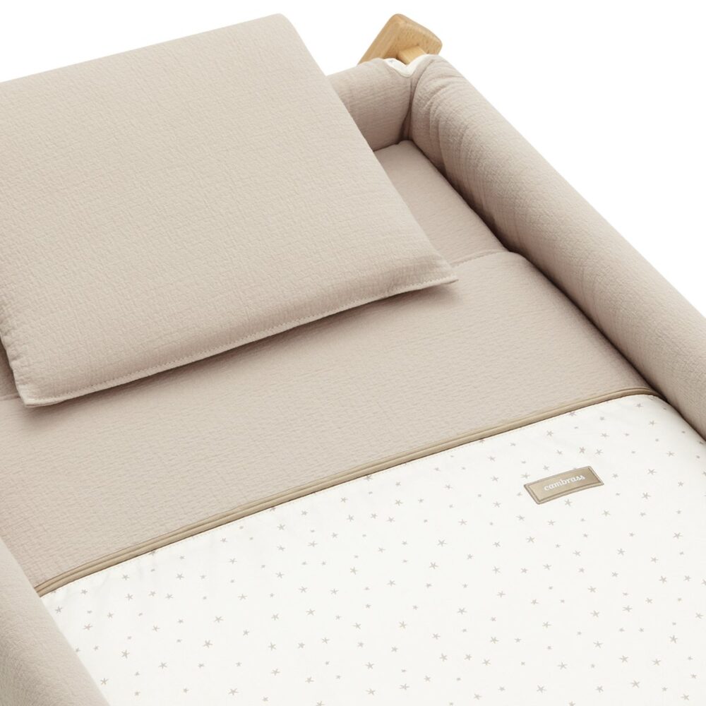 Minicuna Tijera Madera Magia Beige/Natural 55X87X74 Cm Cambrass - Imagen 3