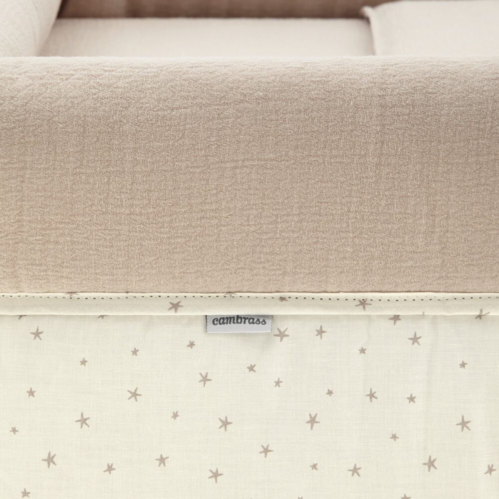 Minicuna Tijera Madera Magia Beige/Natural 55X87X74 Cm Cambrass - Imagen 5