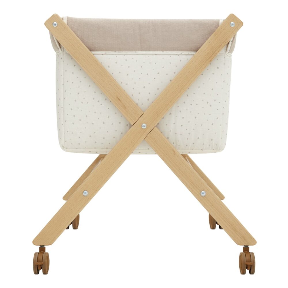 Minicuna Tijera Madera Magia Beige/Natural 55X87X74 Cm Cambrass - Imagen 7