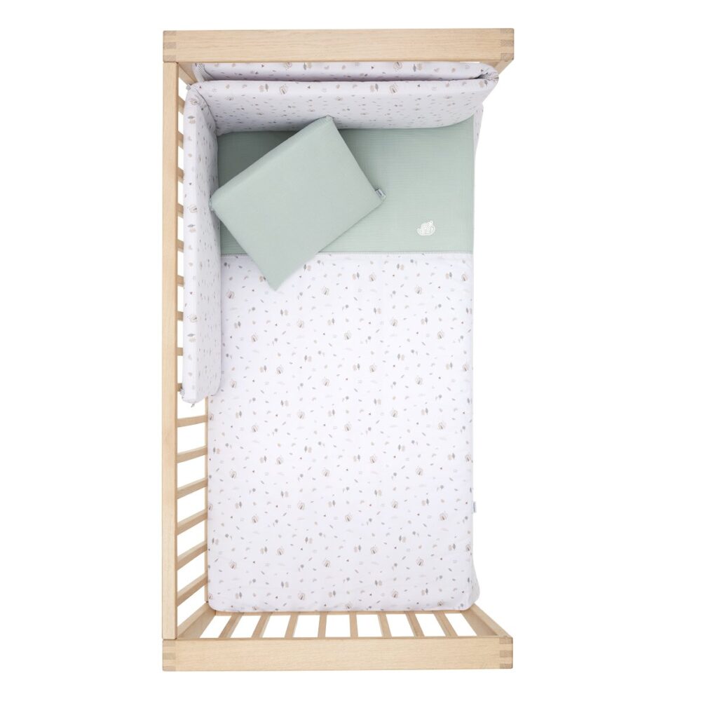 Jgo 2 Pcs.Colcha I-V. Cuna 60 Greeny Verde 60X120X3 Cm Cambrass - Imagen 3
