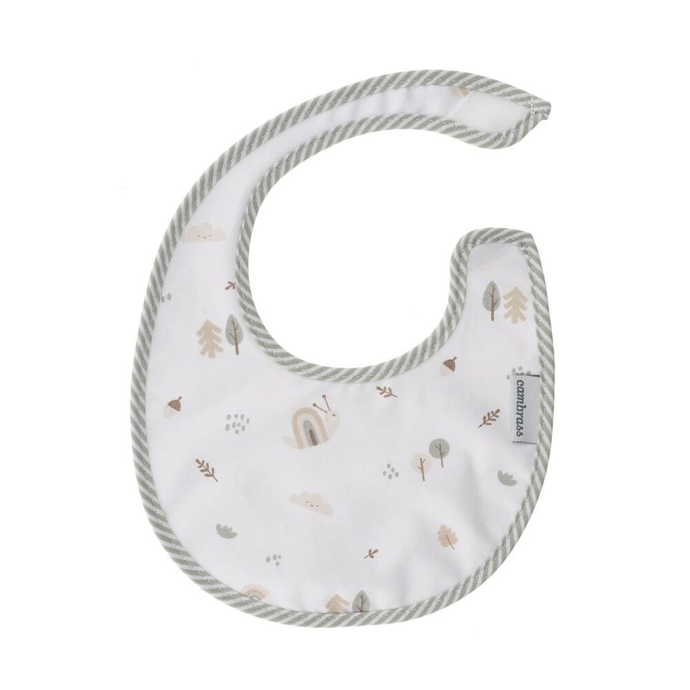 Babero Redondo Con Velcro Greeny Verde 16X19X1 Cm Cambrass