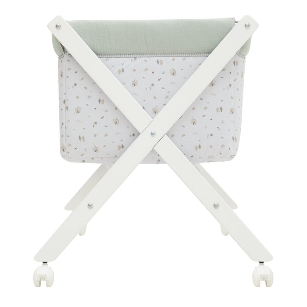 Minicuna Tijera Madera Greeny Verde/Blanco 55X87X74 Cm Cambrass - Imagen 7
