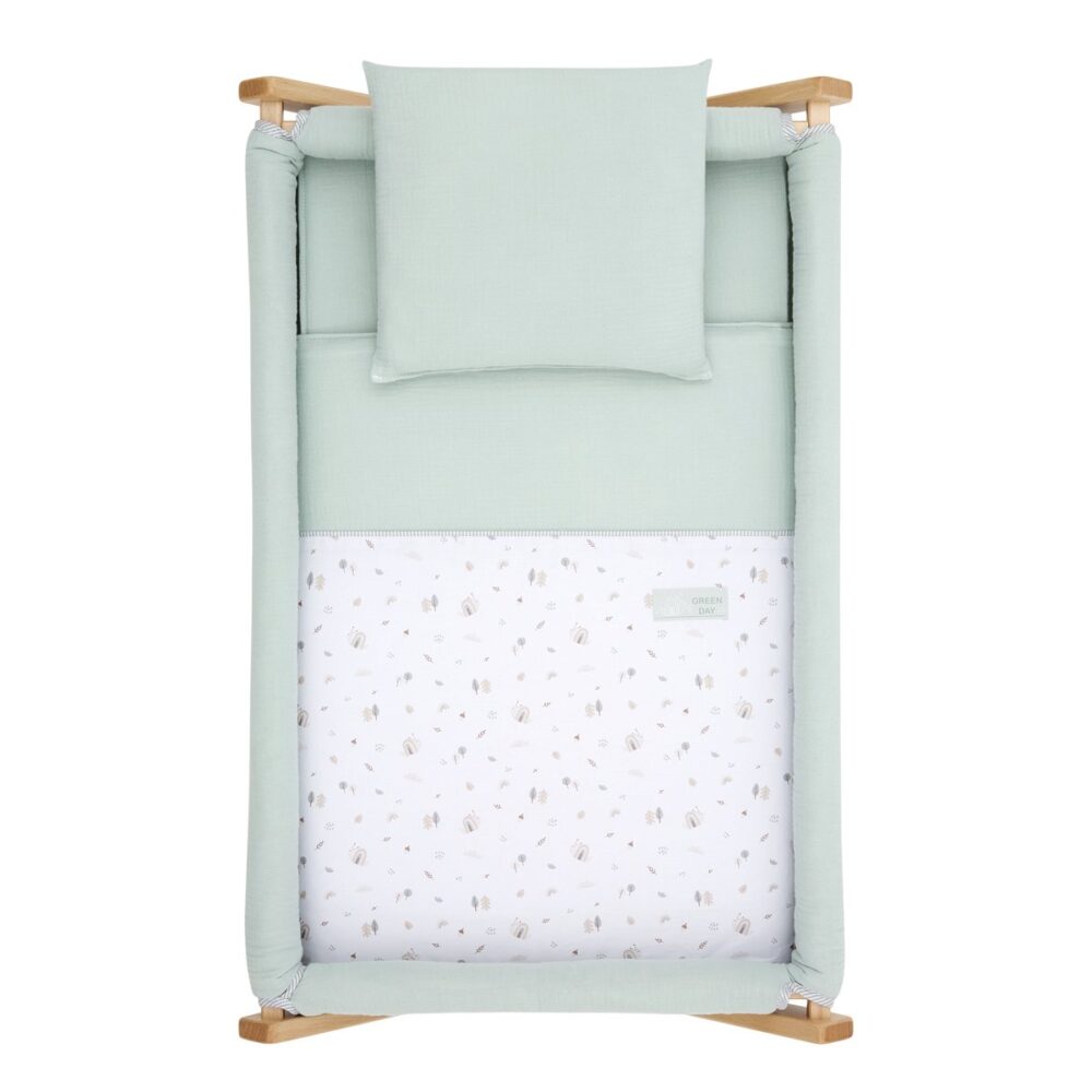 Minicuna Tijera Madera Greeny Verde/Natural 55X87X74 Cm Cambrass - Imagen 6