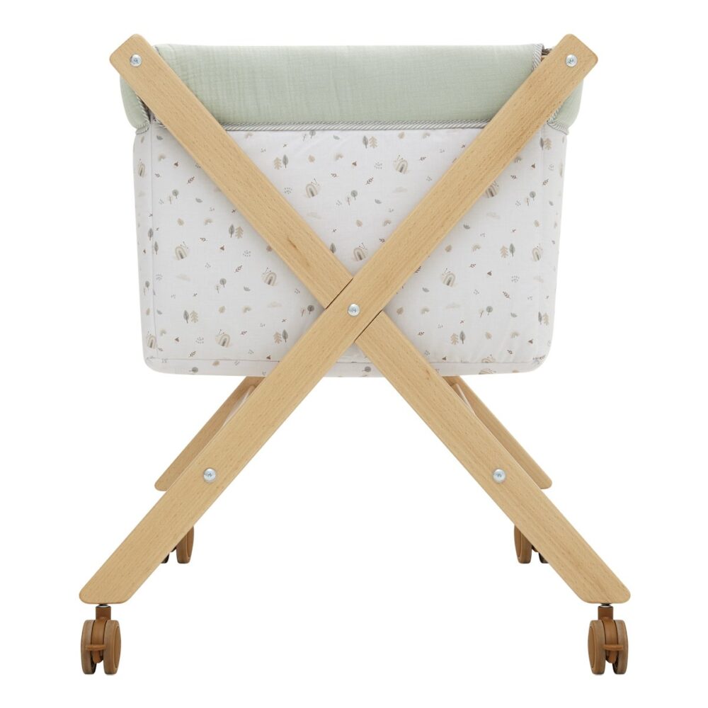 Minicuna Tijera Madera Greeny Verde/Natural 55X87X74 Cm Cambrass - Imagen 7