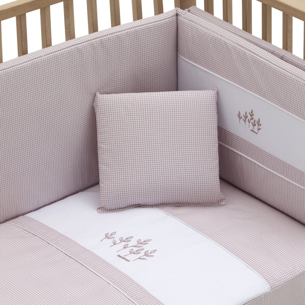Jgo 2 Pcs.Colcha I-V. Cuna 70 Mini Windsord Rosa 70X140X3 Cm Cambrass - Imagen 2