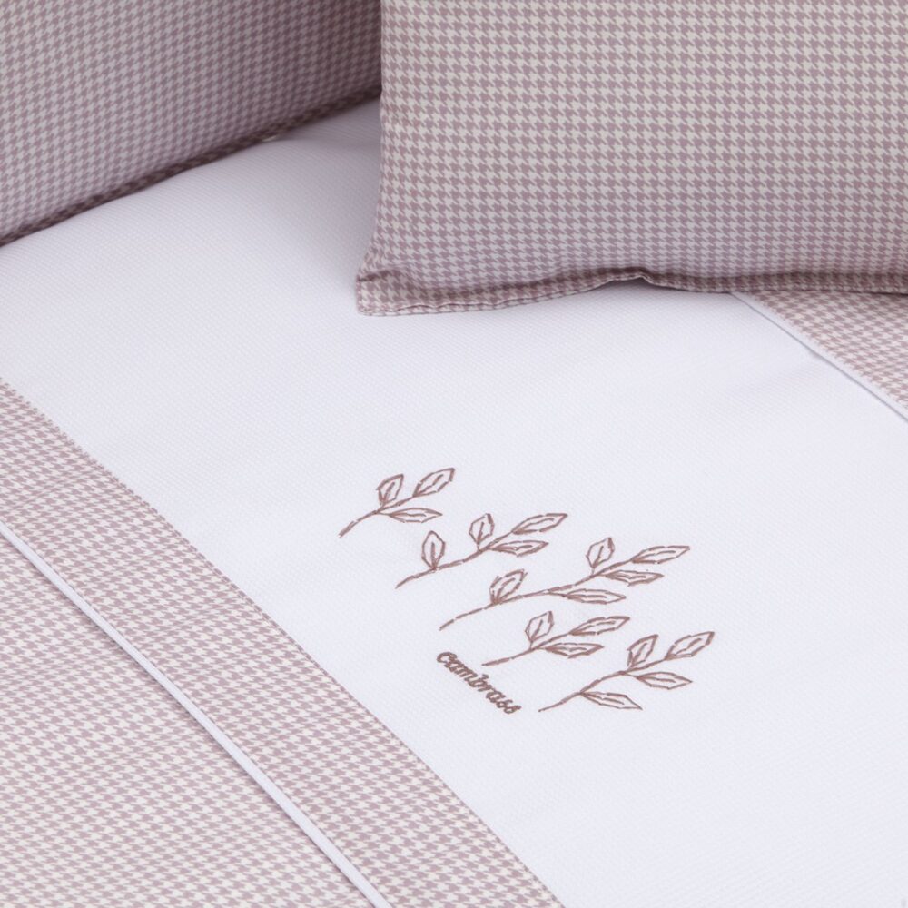 Jgo 2 Pcs.F.Nordica Cuna 60 Mini Windsord Rosa 100X140X3 Cm Cambrass - Imagen 3