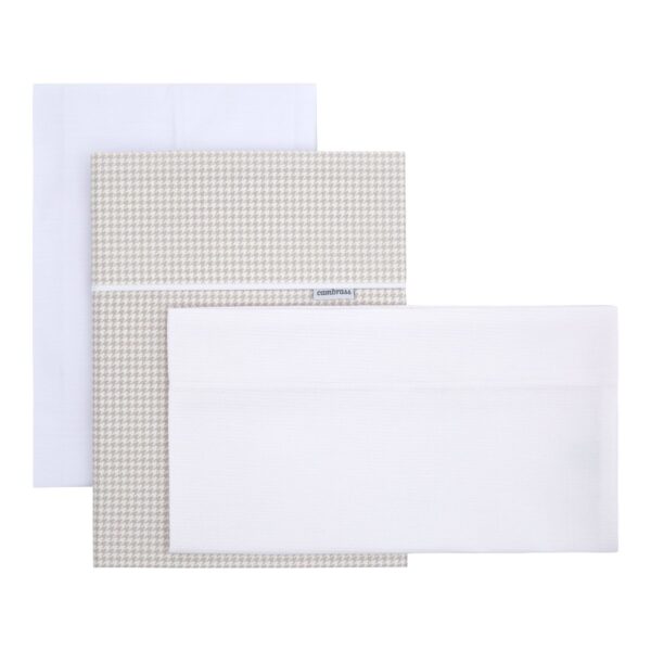 Sabana Moises/Carro 3 Pcs 80X120X1 Cm Mini Windsord Crudo Cambrass